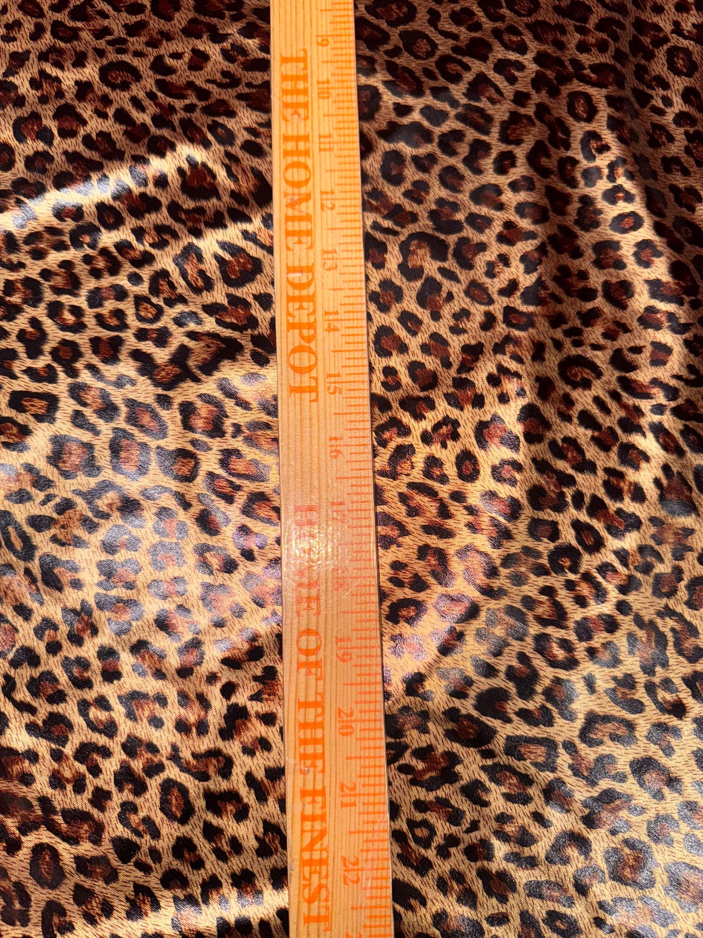 New Cheetah design all over foil vinyl  4-way stretch 58/60”sold by the YD.Ships worldwide from Los Angeles California
