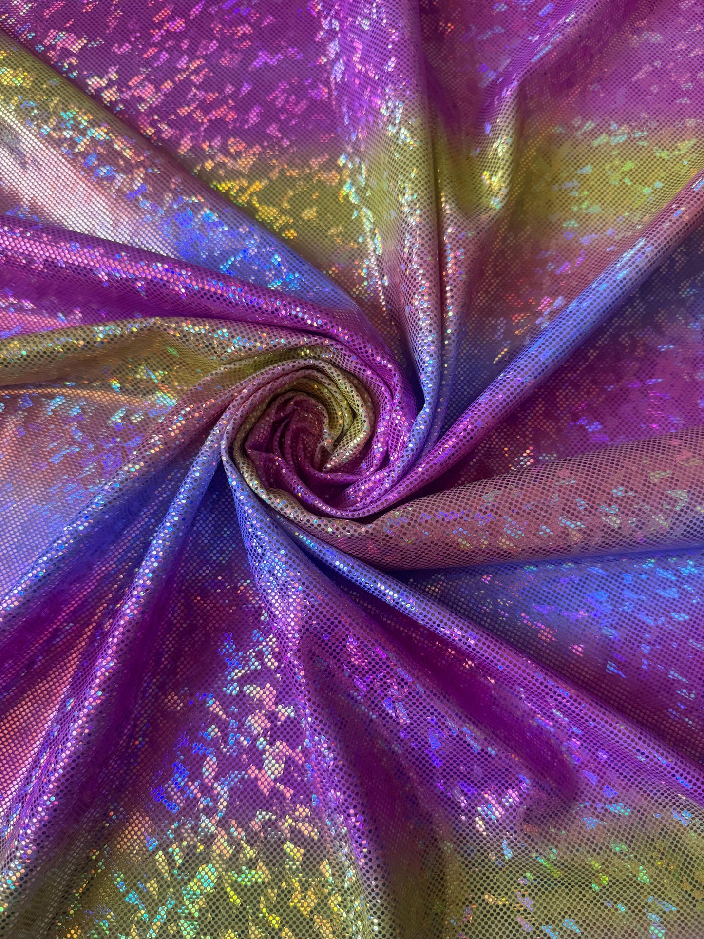 New Rainbow pattern design on shattered glass nylon spandex 4-stretch 58/60”sold by the YD.ships worldwide from Los Angeles California USA.