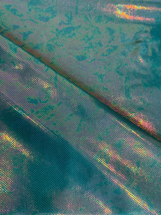 Luxury Iridescent Foil Dots design metallic nylon spandex 4-way stretch 58/60”Sold by the YD.Ships worldwide from Los Angeles California USA