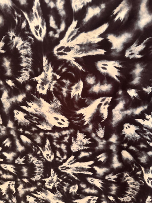 New Ghost Midnight design print on the best quality of nylon spandex 4-stretch 58/60”sold by the YD.ships worldwide from Los Angeles CA