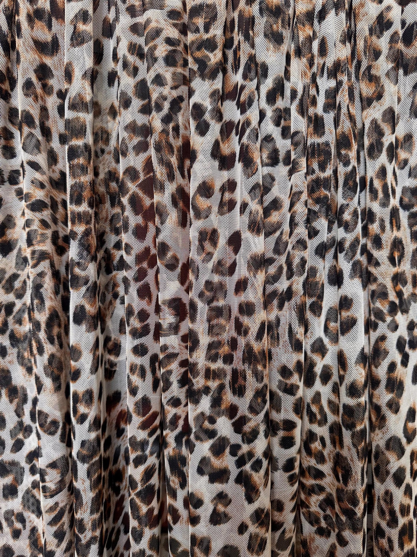 New cheetah pattern design power mesh nylon spandex 4-way stretch 58/60”sold by the YD. ships worldwide from Los Angeles California USA