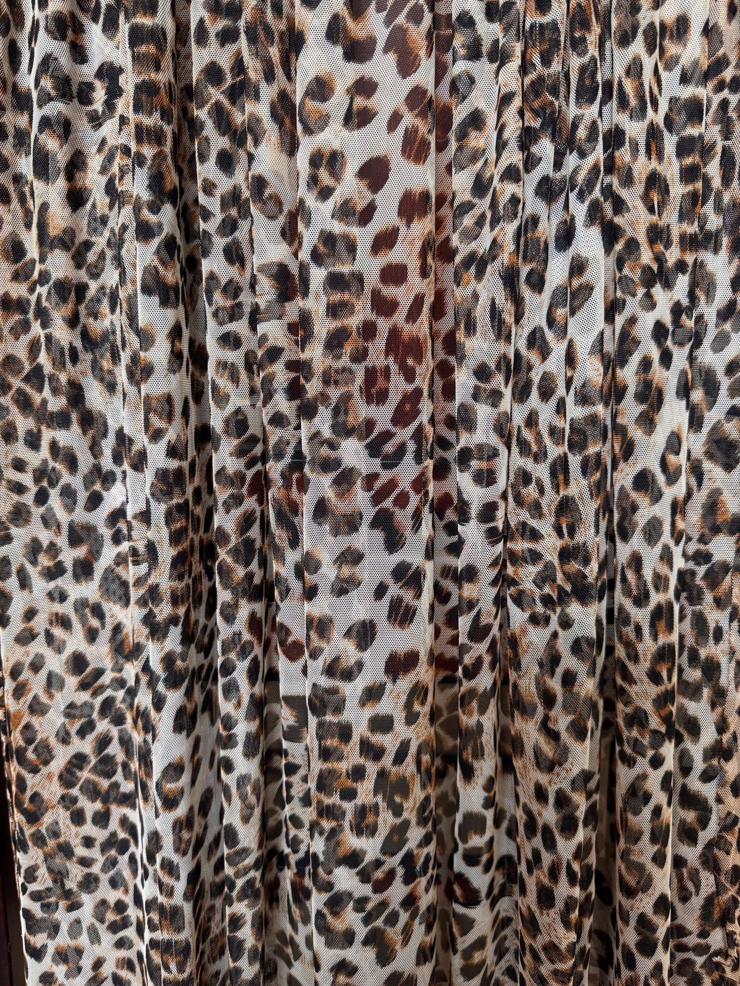 New cheetah pattern design power mesh nylon spandex 4-way stretch 58/60”sold by the YD. ships worldwide from Los Angeles California USA