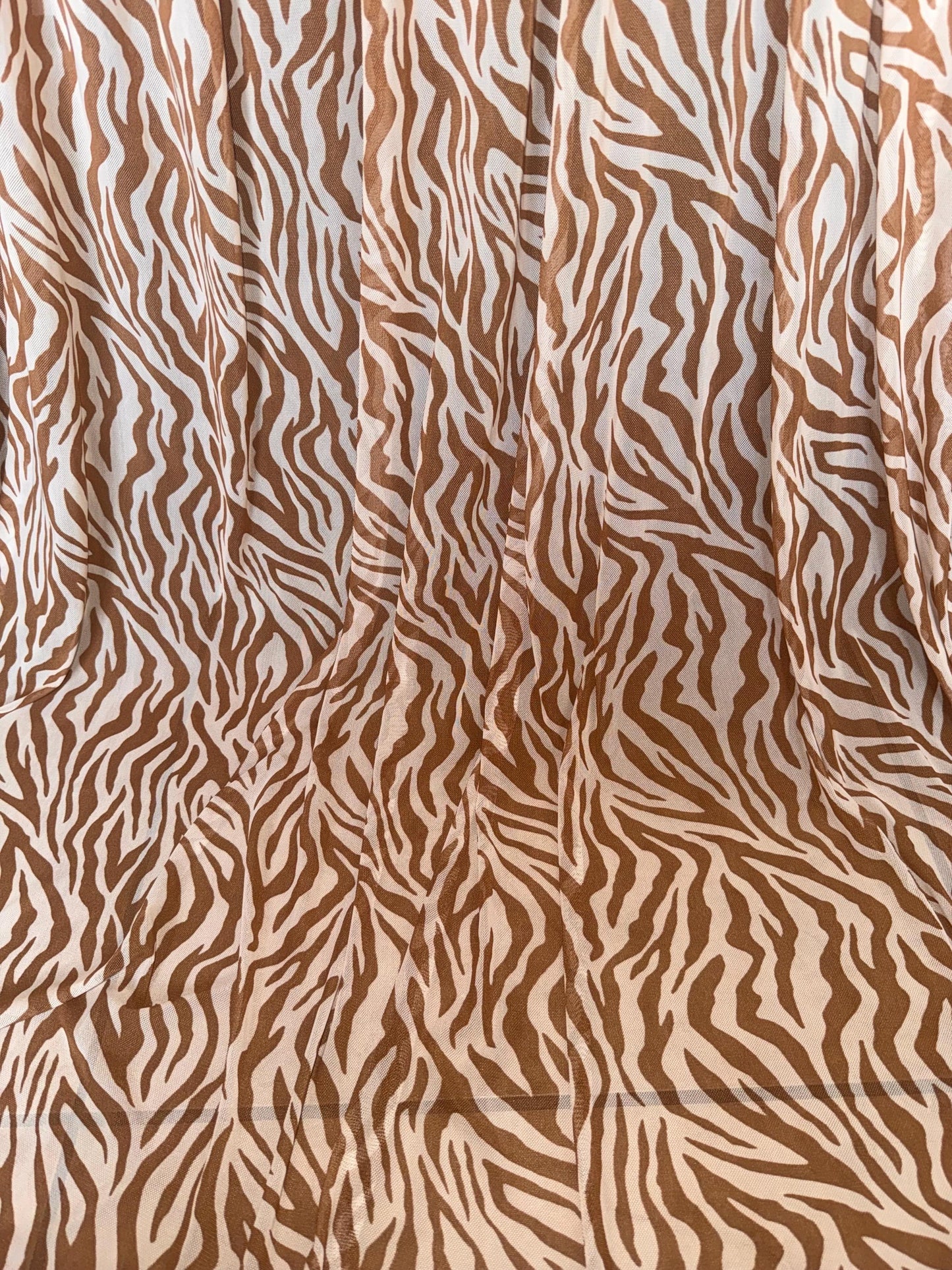 New Wild stripe zebra design print on power mesh nylon spandex 4-way stretch 58/60”sold by theYD.  ships worldwide from Los Angeles Ca