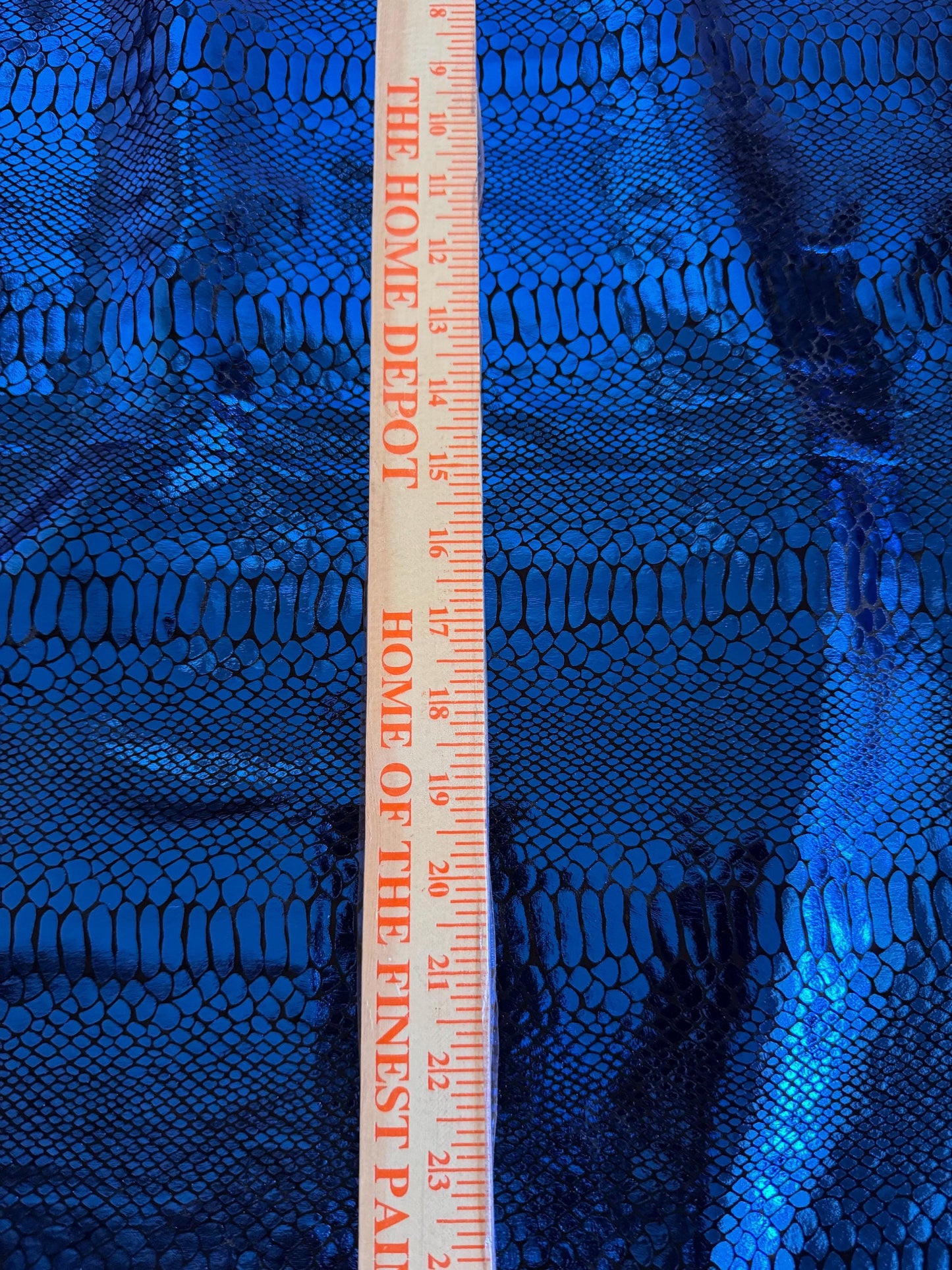 New skin snake designs on metallic stretch velvet poly spandex 4way stretch 58/60” by the YD.Ships worldwide from Los Angeles CA.