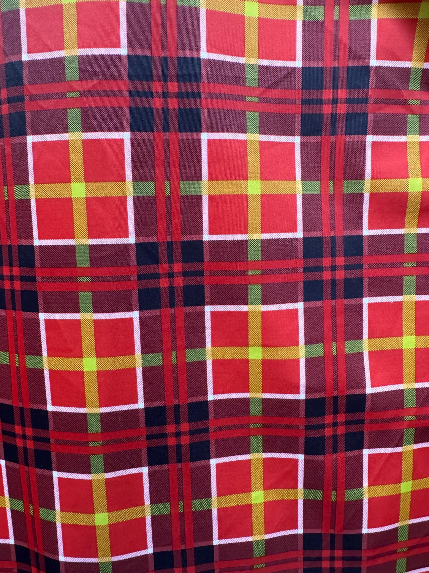 New Tartan plaids pattern design print on the best quality nylon spandex 4- way stretch 58/60”solid by the YD. ships Worldwide from LA USA.