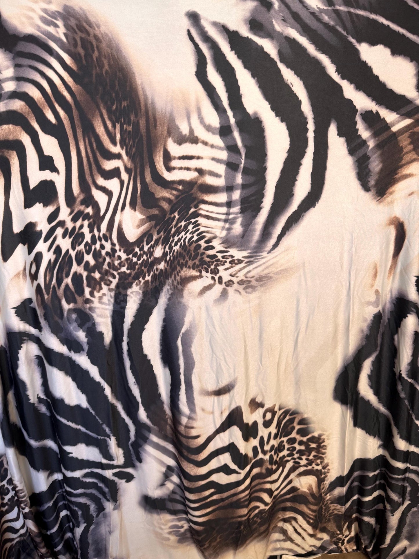 Abstract Mix Animal Skin design print on poly spandex 4-way stretch 58/60”sold by the YD. ships Worldwide from Los Angeles California USA