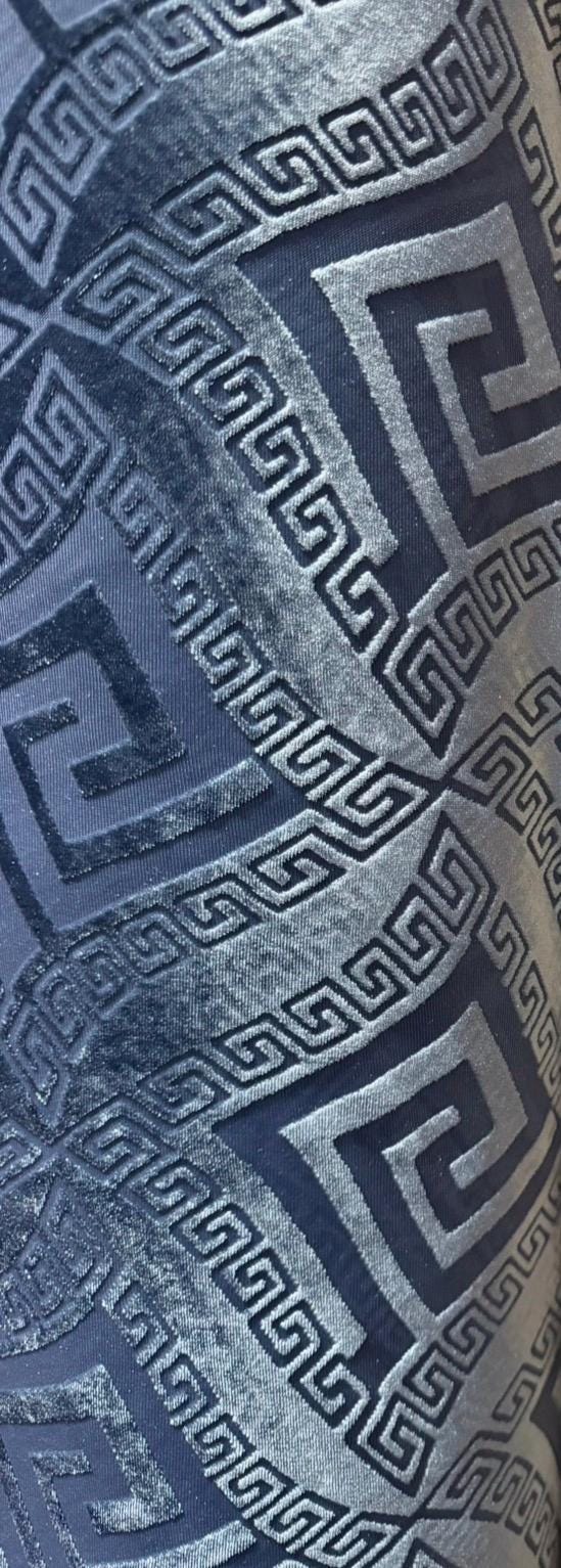 Luxury stretch burnout velvet geometric design  4-way stretch 58/60 sold by the YD. Ships worldwide from Los Angeles CA