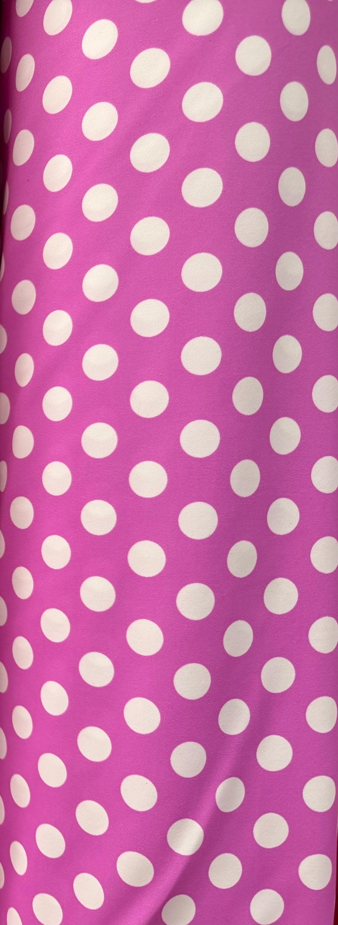 Polka dots pattern design print on poly spandex 4-way stretch 58/60”Sold by the YD. Ships worldwide from Los Angeles California USA