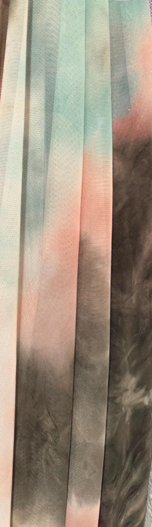 Power mesh tie dye design print on the best quality of nylon spandex 4-way stretch 58/60”sold by the YD.Ships worldwide from Los Angeles CA