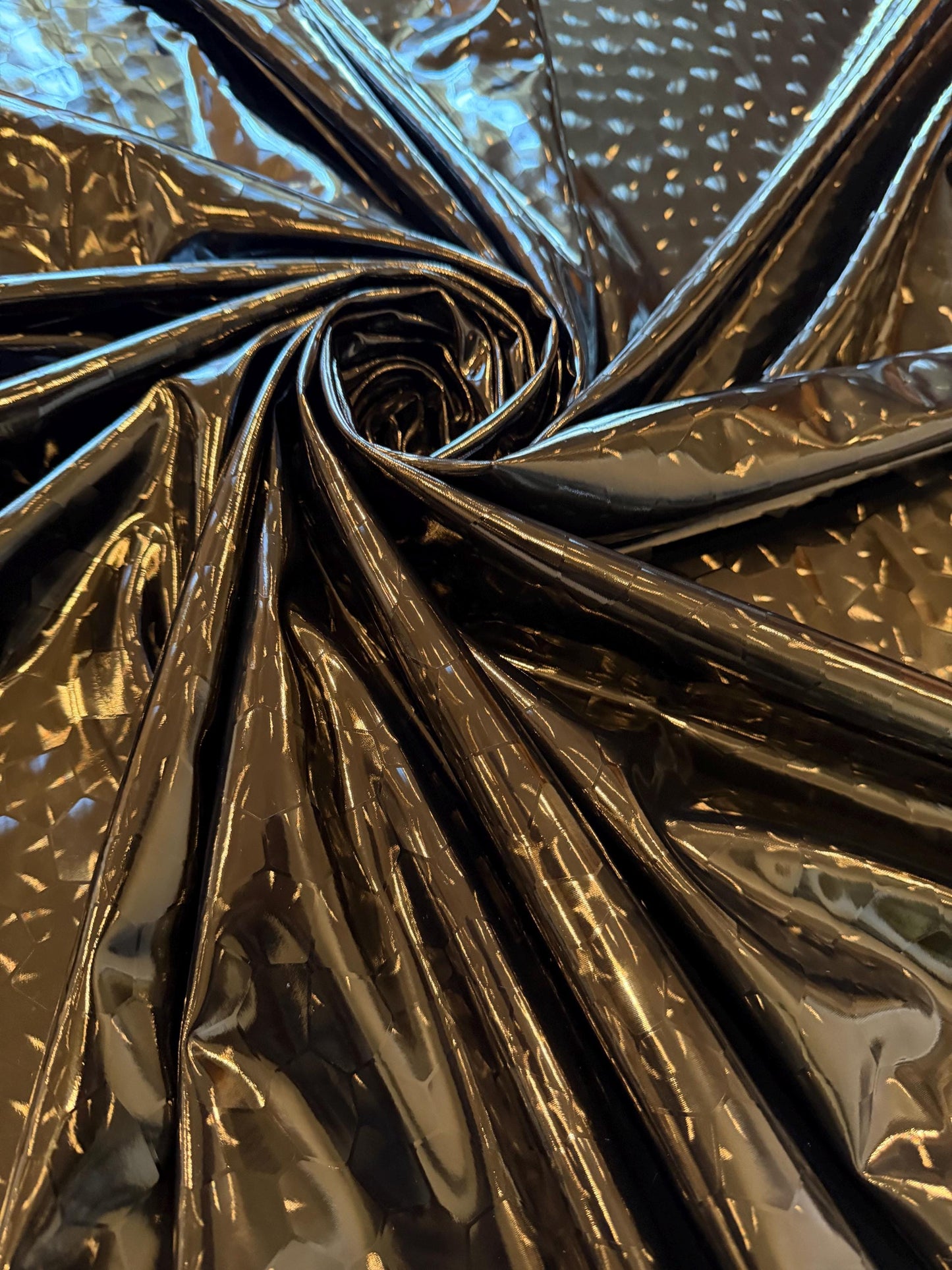 New shining vinyl 3D pebble design 4-way stretch 58/60”sold by the YD.Ships worldwide from Los Angeles California USA