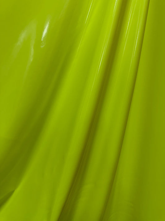 New neon yellow vinyl 4-way stretch 58/60”sold by the YD. ships worldwide from Los Angeles California USA