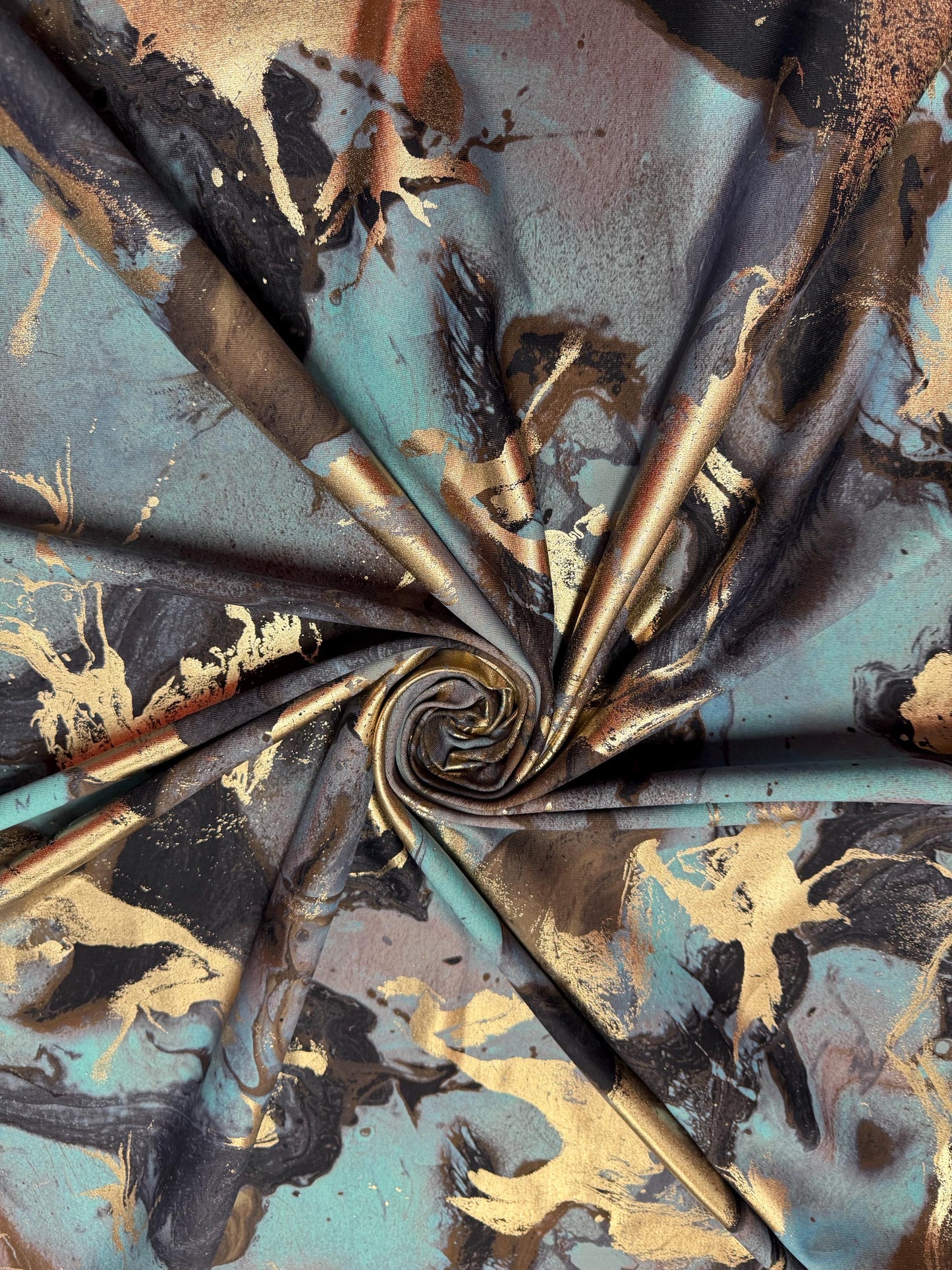 New Metallic Marble design print on the best quality of nylon spandex 4-Stretch 58/60”sold by YD.Ships worldwide from Los Angeles CA USA.