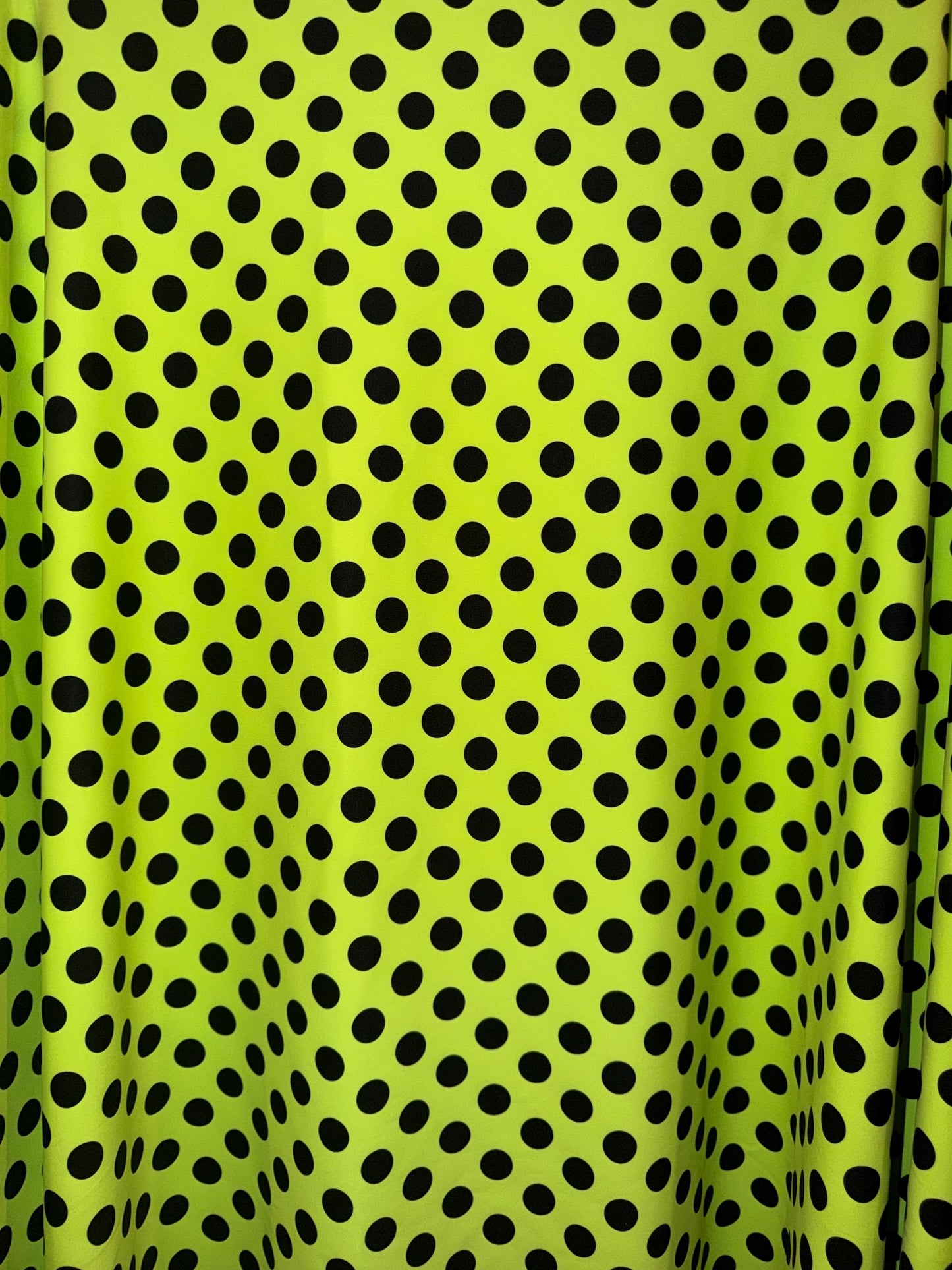 Medium Polka dot design print on the best quality of nylon spandex 4-way stretch 58/60”sold by the YD. Ships worldwide from Los Angeles