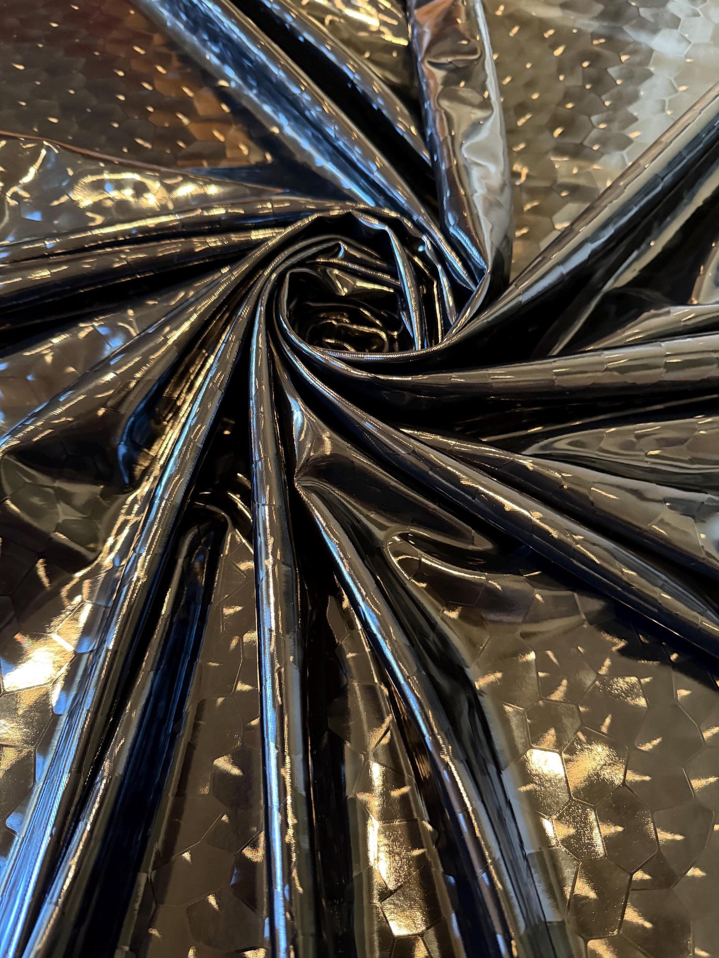 New shining vinyl 3D pebble design 4-way stretch 58/60”sold by the YD.Ships worldwide from Los Angeles California USA