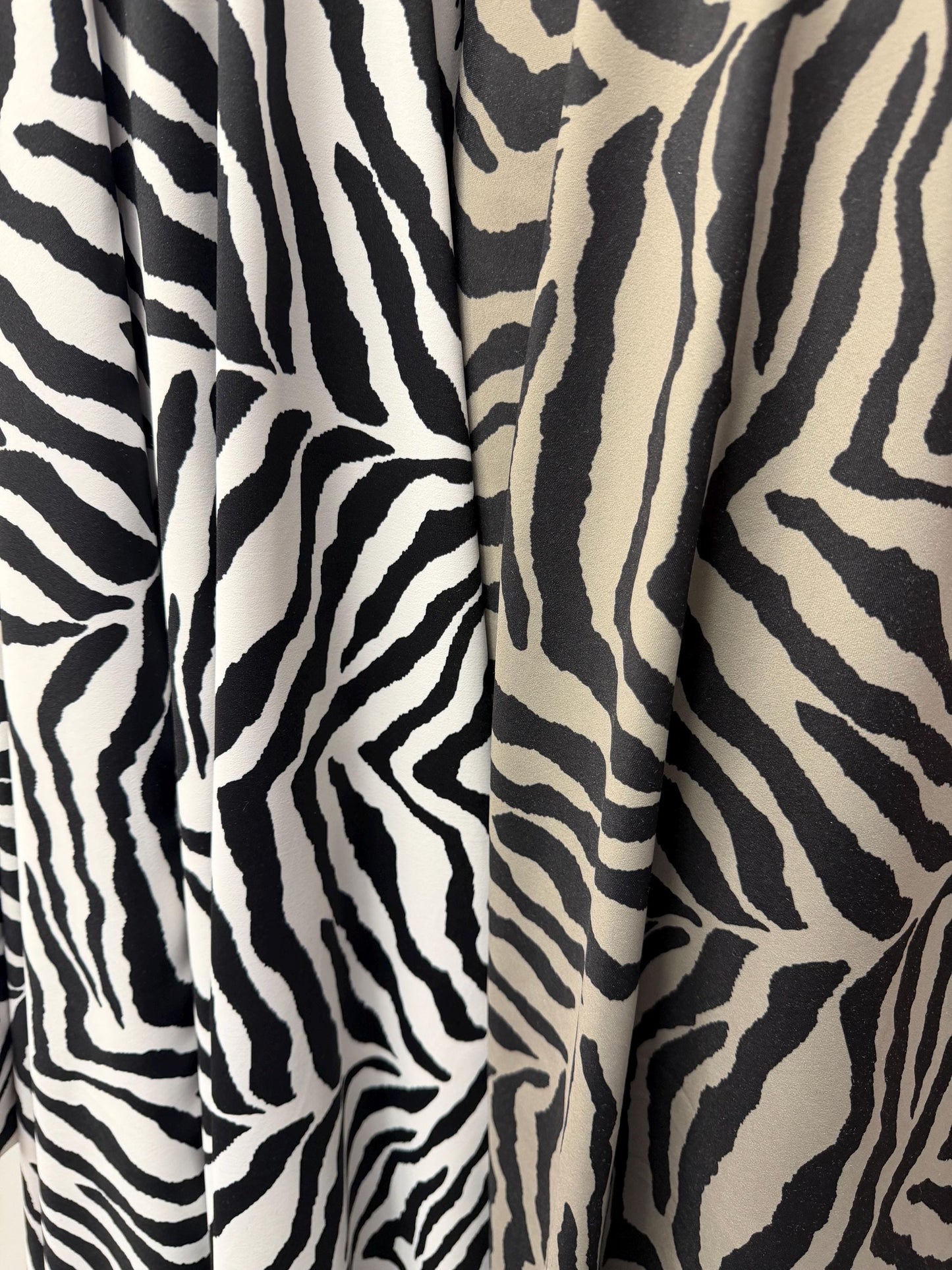 New Zebra pattern design print on the best quality of nylon spandex 4-way stretch 58/60”sold by the YD.ships worldwide from Los Angeles  CA