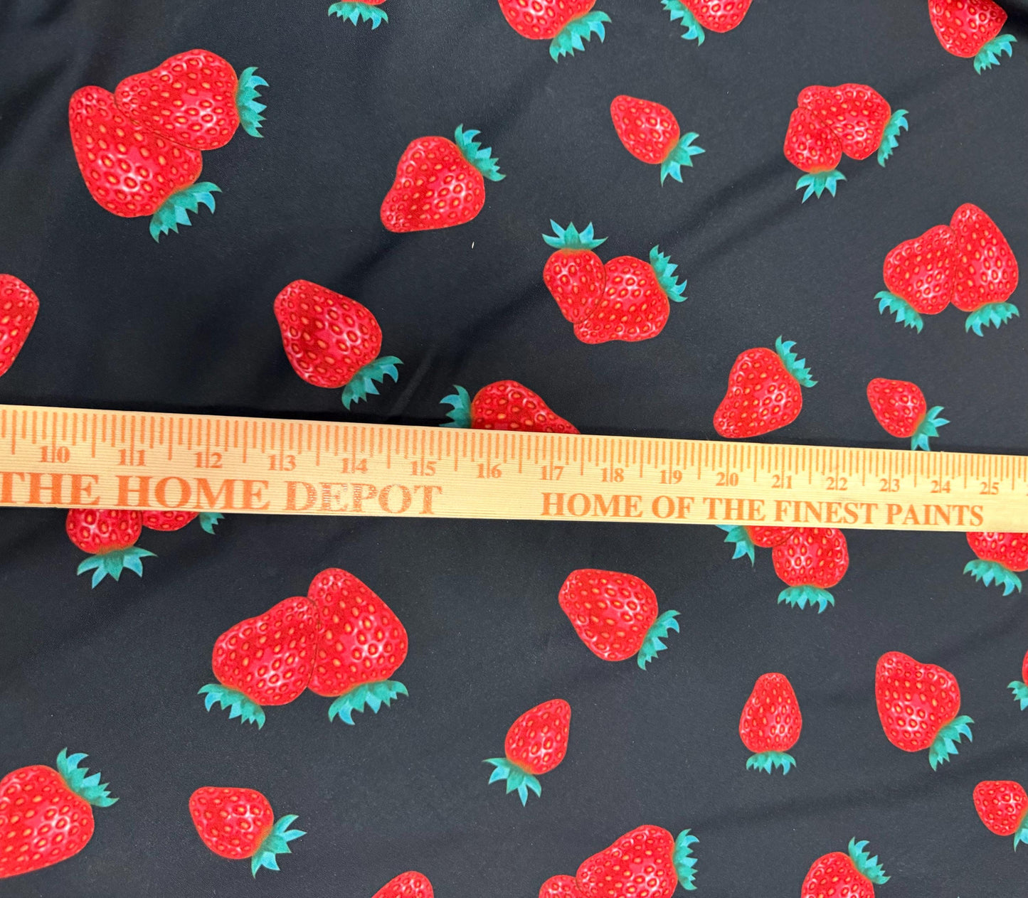 New cute strawberry design print on the best quality of nylon spandex 4-way stretch 58/60”sold by the YD.Ships Worldwide from Los Angeles