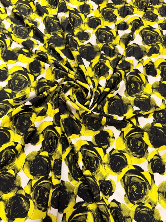 New Lovely Roses design print on nylon spandex 4-way stretch 58/60”sold by the YD. ships Worldwide from Los Angeles California USA