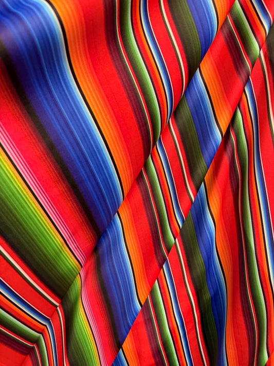 Mexican zarape striped pattern design print on the best quality nylon spandex4-way stretch 58/60”sold by the YD. ships Worldwide from LA