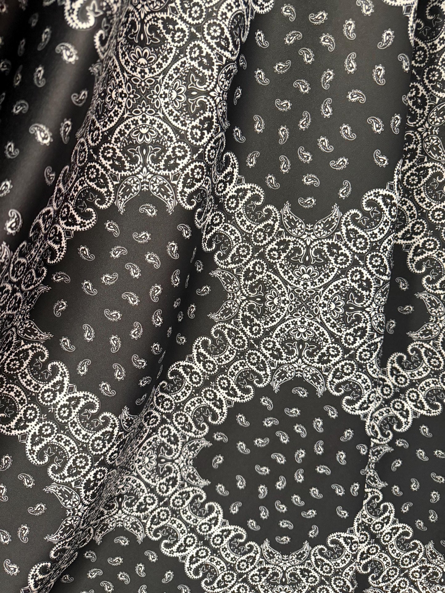 New Bandana pattern design print on the best quality of nylon spandex 4-way stretch 58/60”sold by the YD. Ships worldwide LA