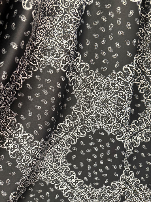 New Bandana pattern design print on the best quality of nylon spandex 4-way stretch 58/60”sold by the YD. Ships worldwide LA