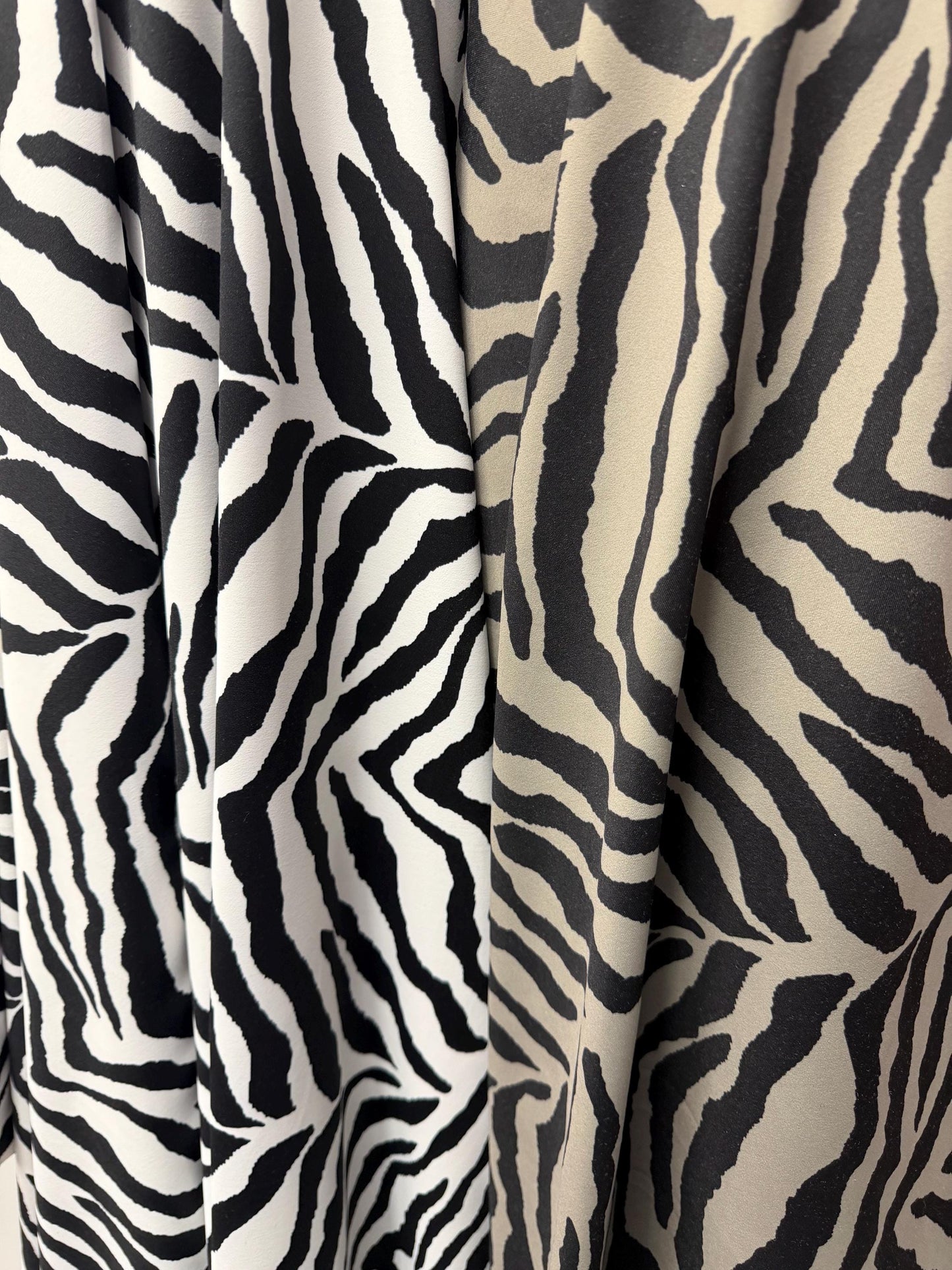 New Zebra pattern design print on the best quality of nylon spandex 4-way stretch 58/60”sold by the YD.ships worldwide from Los Angeles  CA