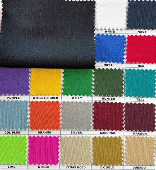 New jumbo solid nylon spandex the best quality 4-stretch 58/60”sold by the YD.Ships worldwide from Los Angeles California USA.