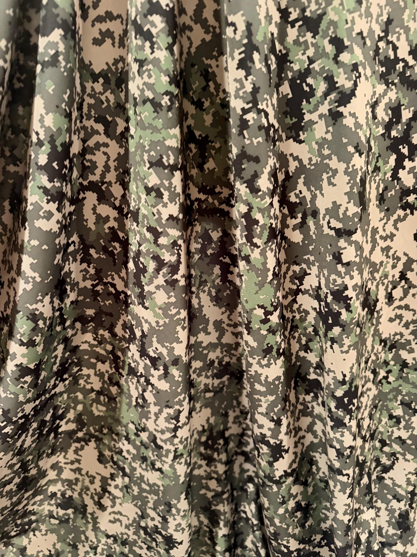 New Army pixel camouflage pattern design print on the best quality of nylon spandex 4-stretch 58/60”Sold by the YD.Ships worldwide from LA