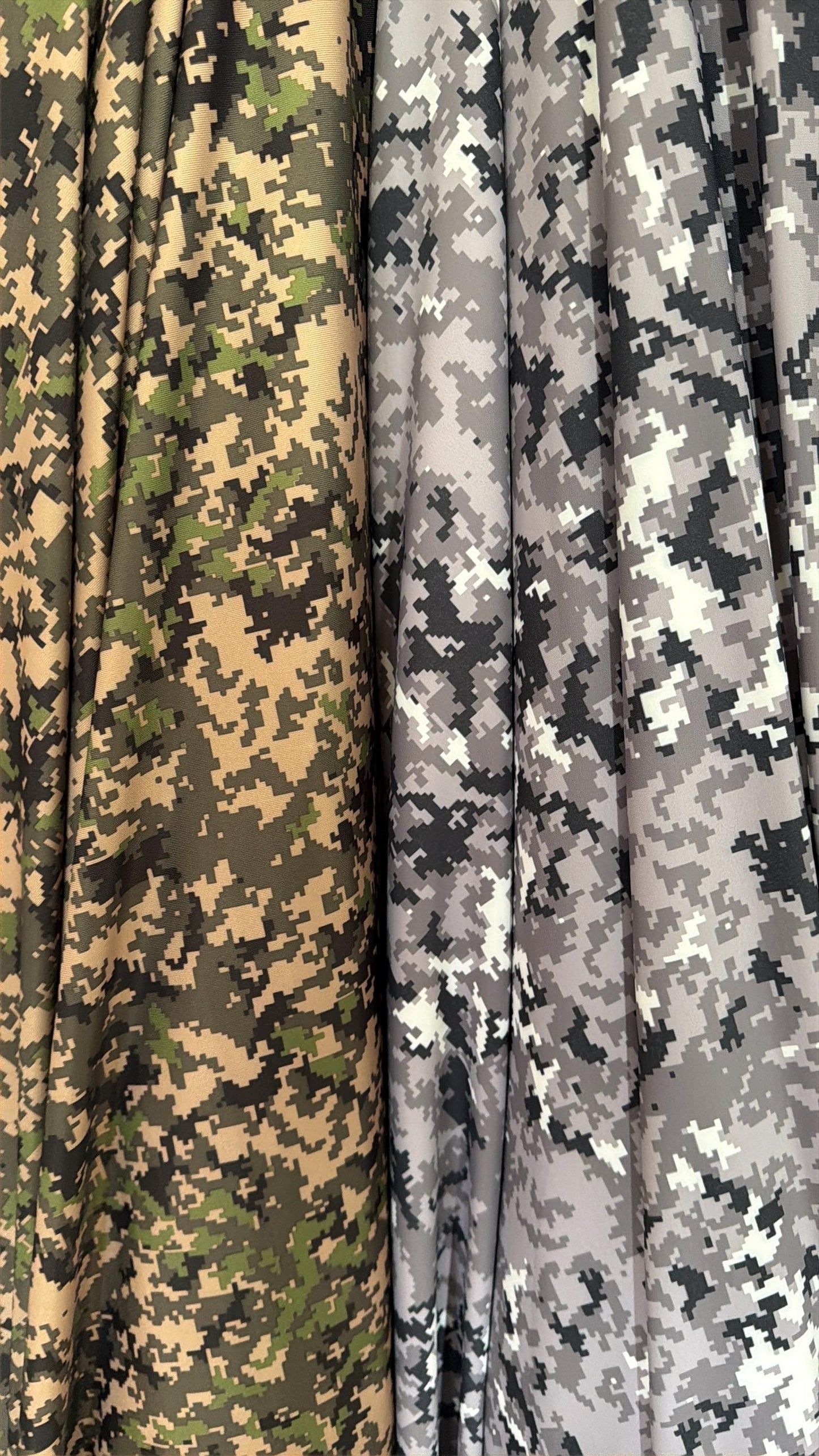 New Army pixel camouflage pattern design print on the best quality of nylon spandex 4-stretch 58/60”Sold by the YD.Ships worldwide from LA